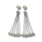 Load image into Gallery viewer, Dangling Pearls Misty Fall Earrings
