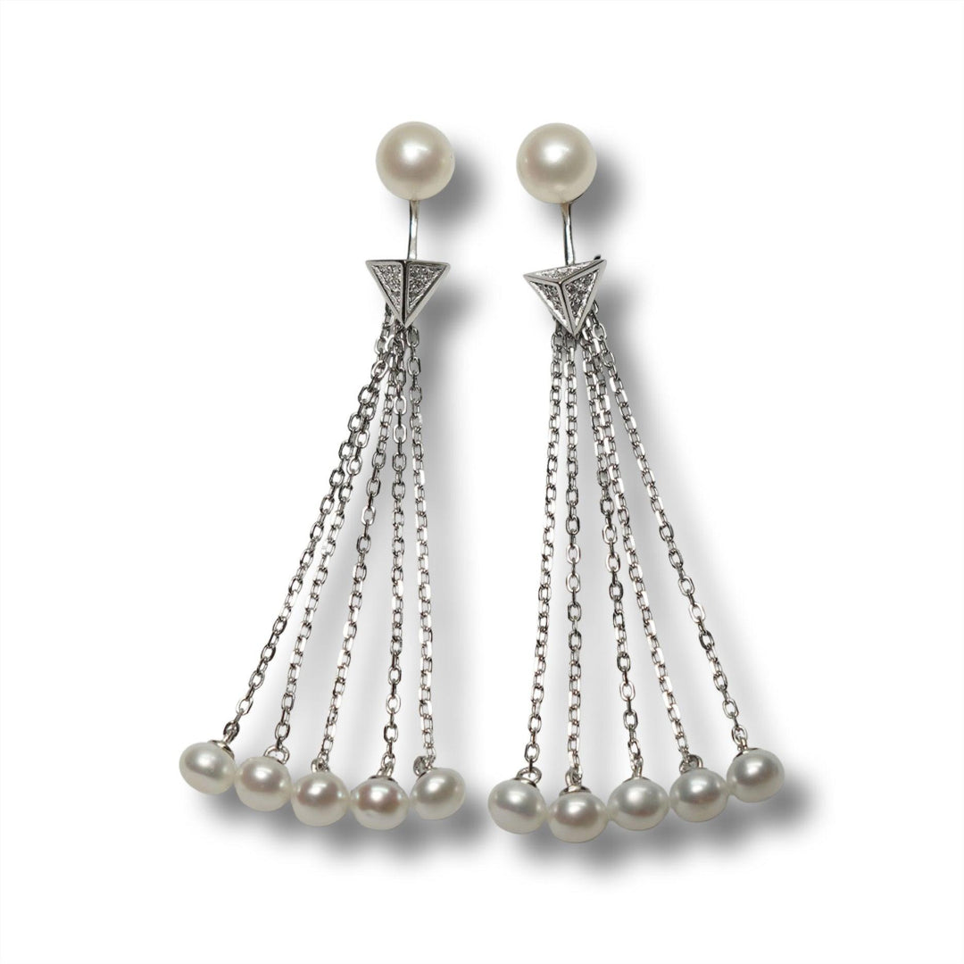 Dangling Pearls Misty Fall Earrings