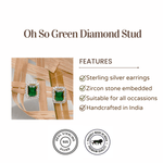 Load image into Gallery viewer, Oh so green Diamond Stud Earrings
