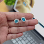 Load and play video in Gallery viewer, Marine charm diamond Stud Earrings for Women
