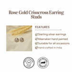 Load image into Gallery viewer, Rose Gold Crisscross stud Earrings Stud Earrings
