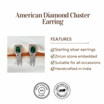 Load image into Gallery viewer, American Diamond Cluster Earrings
