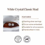 Load image into Gallery viewer, White Crystal Classic Stud Earrings
