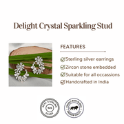 Delight Crystals Sparkling Stud Earrings