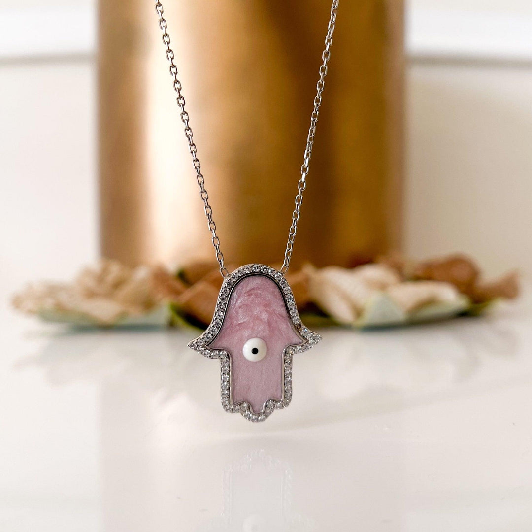 Sliver Chain Hamsa Pendant Jewellery