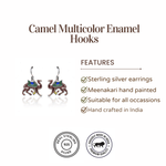 Load image into Gallery viewer, Camel Multicolor Enamel Hooks Earrings
