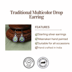 Load image into Gallery viewer, Traditional Multicolor Drop Earrings
