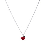 Load image into Gallery viewer, Sliver Chain Red Apple Pendant
