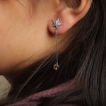 Load image into Gallery viewer, Moon Star droop Earring
