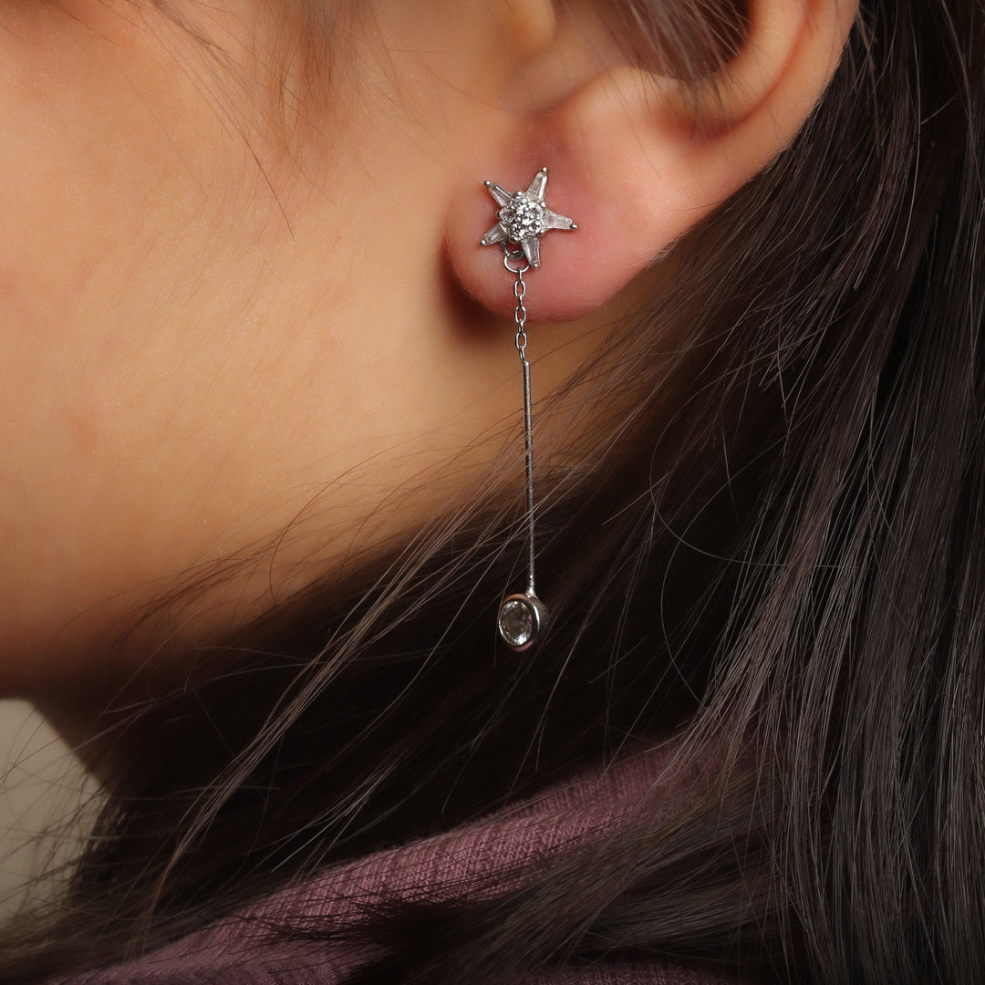 Moon Star droop Earring