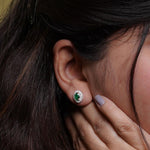 Load image into Gallery viewer, Green Dazzling Sparks Stud Earrings
