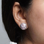 Load image into Gallery viewer, Pastel Enamel Dual color Stud Earrings for Women
