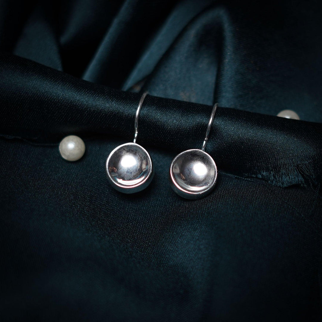 Flat Ball with Hook Earrings