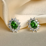 Load image into Gallery viewer, Forest Sunset Diamond Stud Earrings
