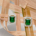 Load image into Gallery viewer, Oh so green Diamond Stud Earrings
