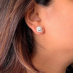 Load image into Gallery viewer, Sterling-silver-white-crystal-classic-stud
