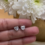 Load and play video in Gallery viewer, Hearty Diamond Stud Earrings
