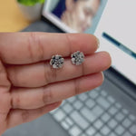 Load and play video in Gallery viewer, Silver Petal Stud Earrings
